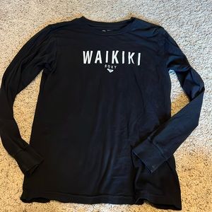 Women’s Roxy black long sleeve Waikiki T-shirt size Small